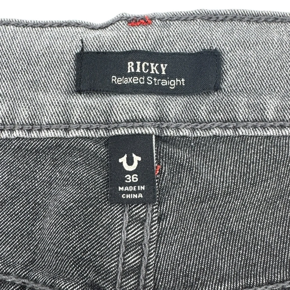True Religion Ricky Relaxed Straight Leg Jeans Size 36 x 34